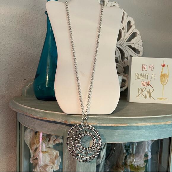 Karine Sultan Silver Tone Pendant Necklace NEW - Picture 9 of 11